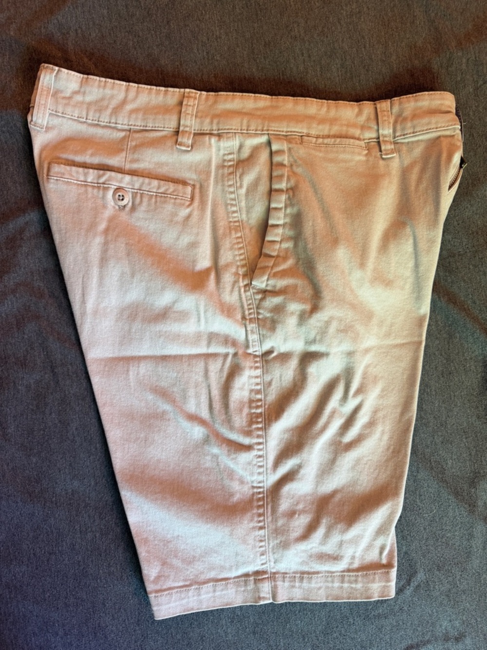 Men's Casual light gray Cotton Shorts - Picture 6 of 7